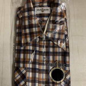 Male Duds Vintage Mens Plaid Button Down Shirt Sz M